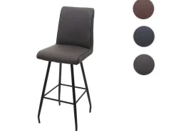 Taburete de bar MCW-H72, gris-marrón