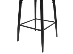 Taburete de bar MCW-H93 (juego de 2), tela/textil gris oscuro