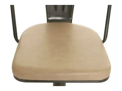 Taburete de bar MCW-H10a (juego de 2), vintage beige