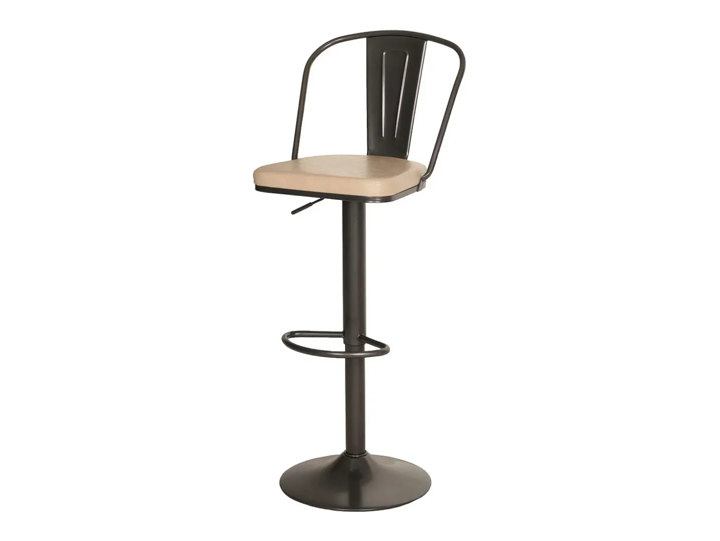 Taburete de bar MCW-H10a (juego de 2), vintage beige
