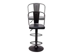 Taburete de bar MCW-H10a (juego de 2), gris vintage