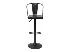 Taburete de bar MCW-H10a (juego de 2), gris vintage