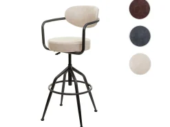 Taburete de bar MCW-H10f, beige vintage