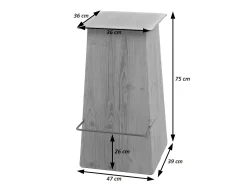 Taburete de bar MCW-L76