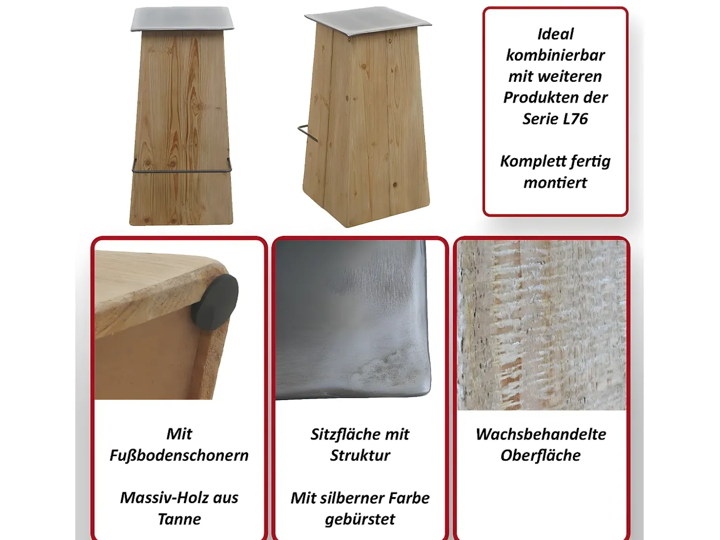 Taburete de bar MCW-L76
