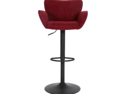 Taburete de bar MCW-M67, burdeos base negro