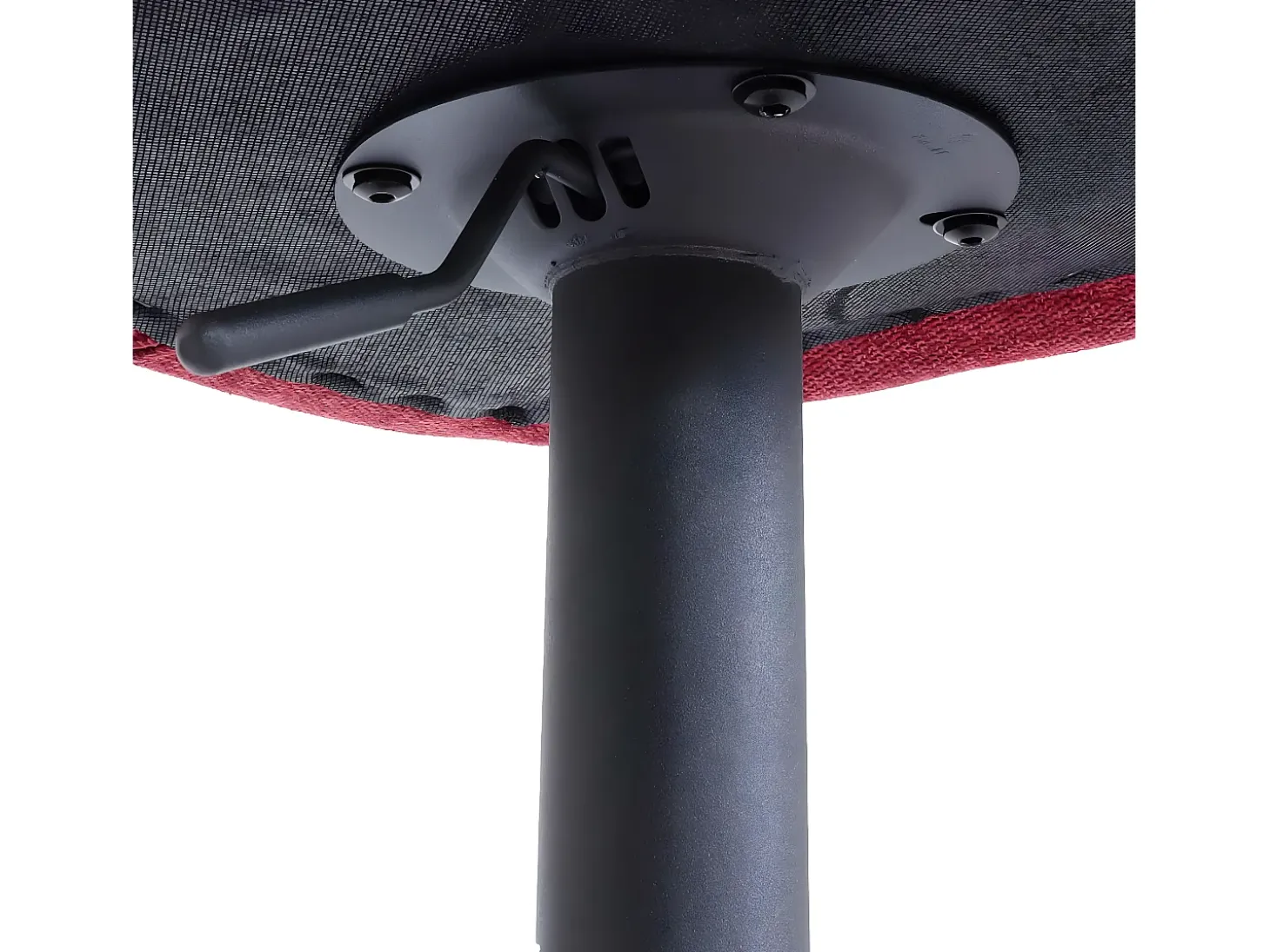 Taburete de bar MCW-M67, burdeos base negro