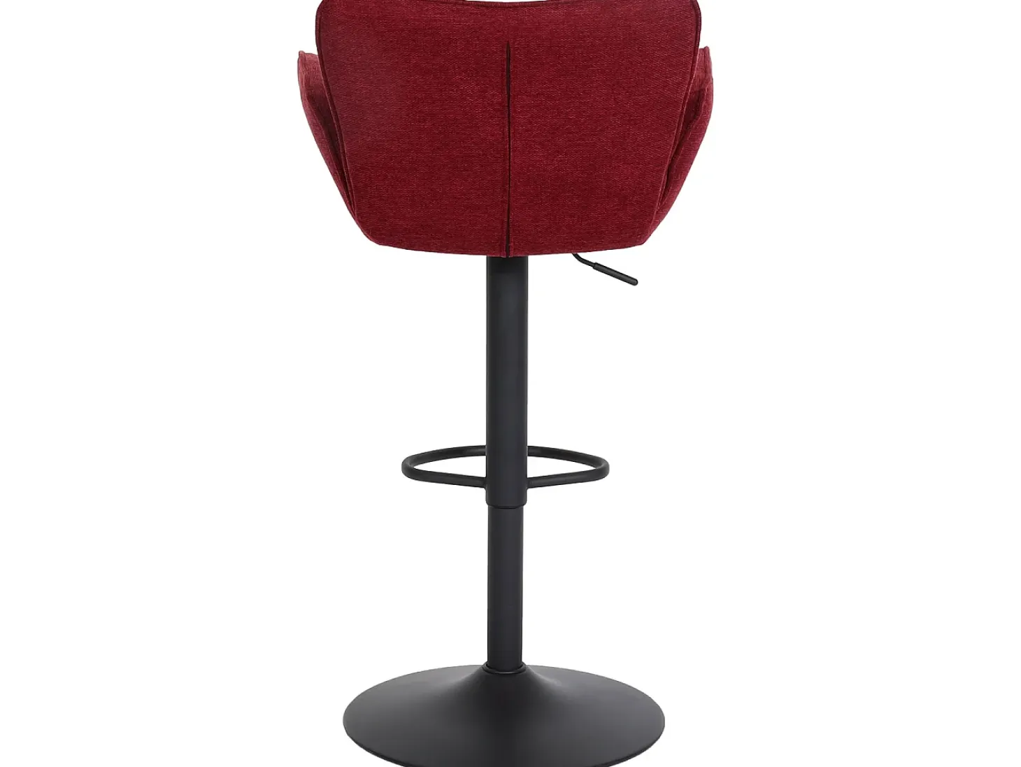 Taburete de bar MCW-M67, burdeos base negro