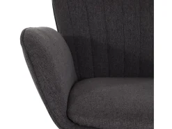 Taburete de bar MCW-M67, gris oscuro base negro