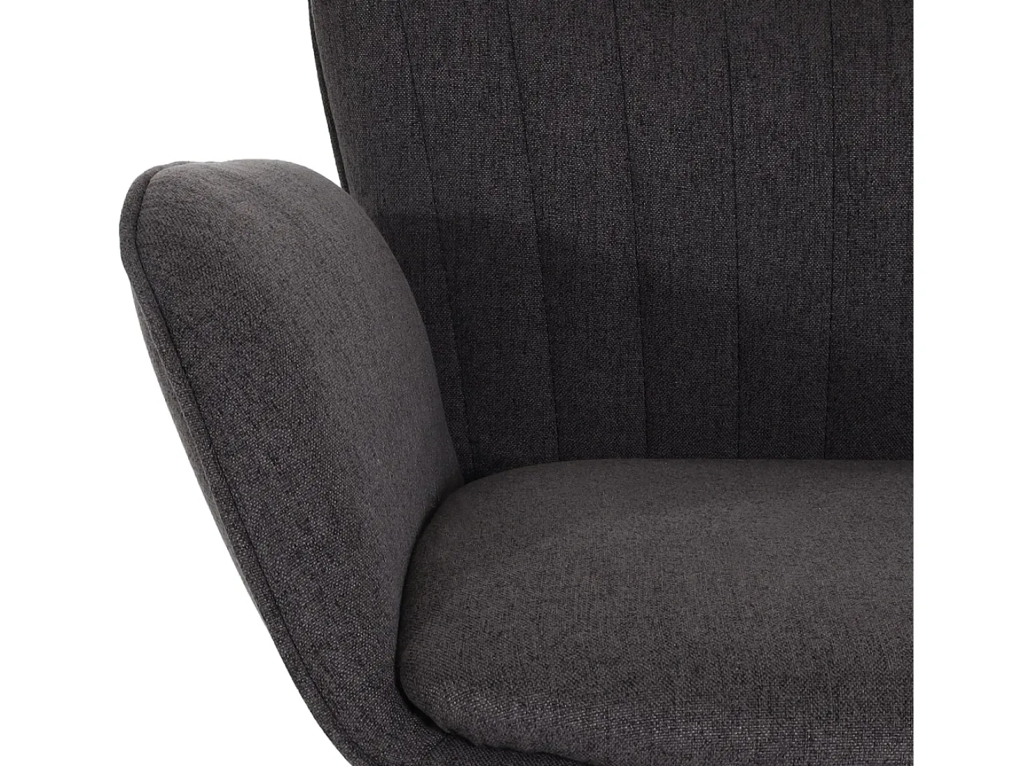 Taburete de bar MCW-M67, gris oscuro base negro