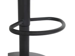 Taburete de bar MCW-M67, gris claro base negro