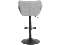 Taburete de bar MCW-M67, gris claro base negro