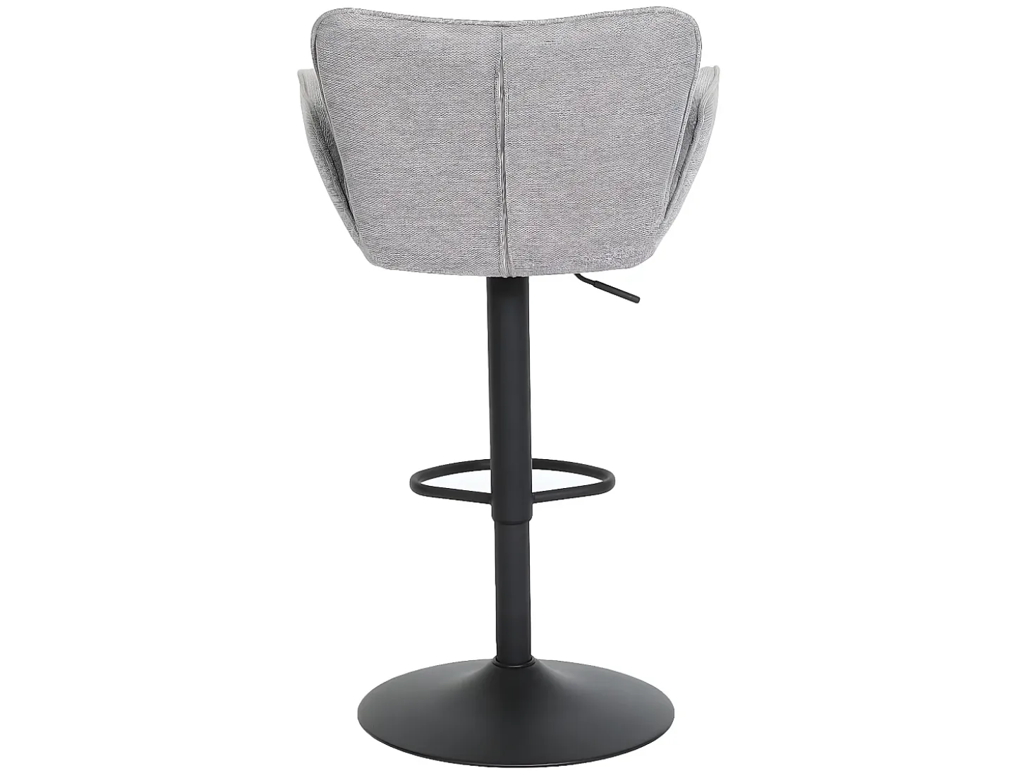 Taburete de bar MCW-M67, gris claro base negro