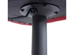 Taburete de bar MCW-M67 (juego de 2), burdeos pie negro