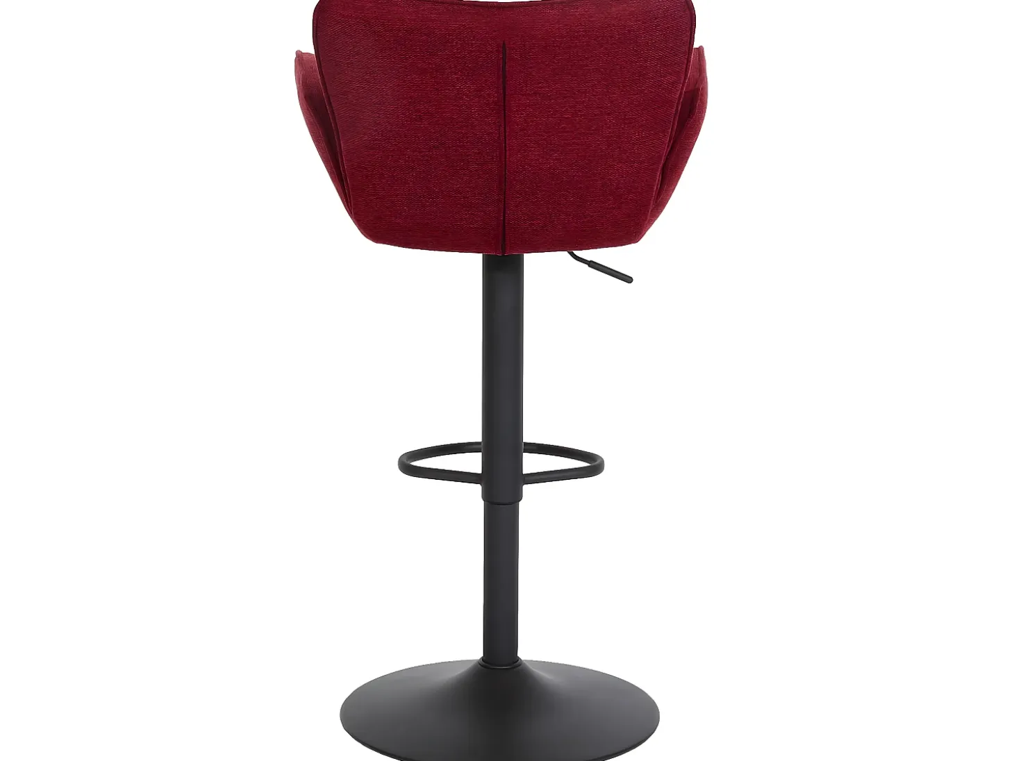 Taburete de bar MCW-M67 (juego de 2), burdeos pie negro