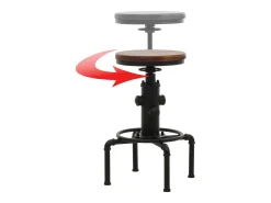 Taburete de bar MCW-N23 (juego de 2), marrón