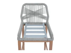 Taburete de bar MCW-O21 (set de 2), gris claro, cojín gris claro