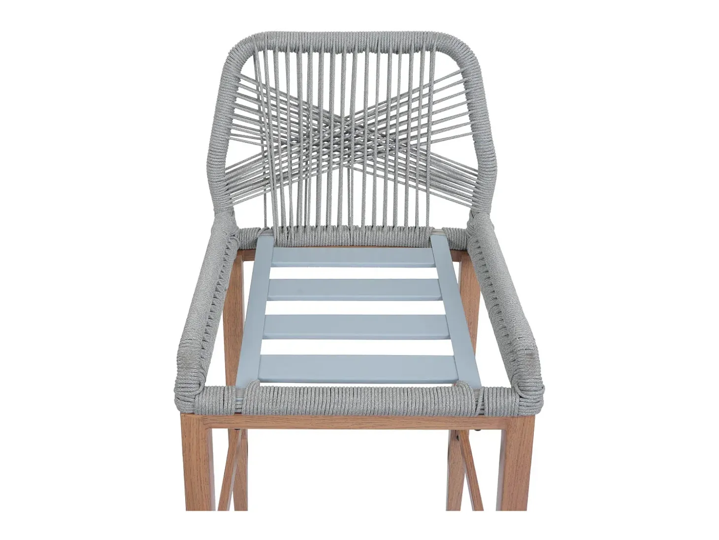 Taburete de bar MCW-O21 (set de 2), gris claro, cojín gris claro