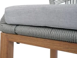 Taburete de bar MCW-O21 (set de 2), gris claro, cojín gris claro