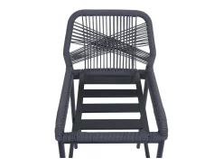 Taburete de bar MCW-O21 (set de 2), antracita, cojín gris claro
