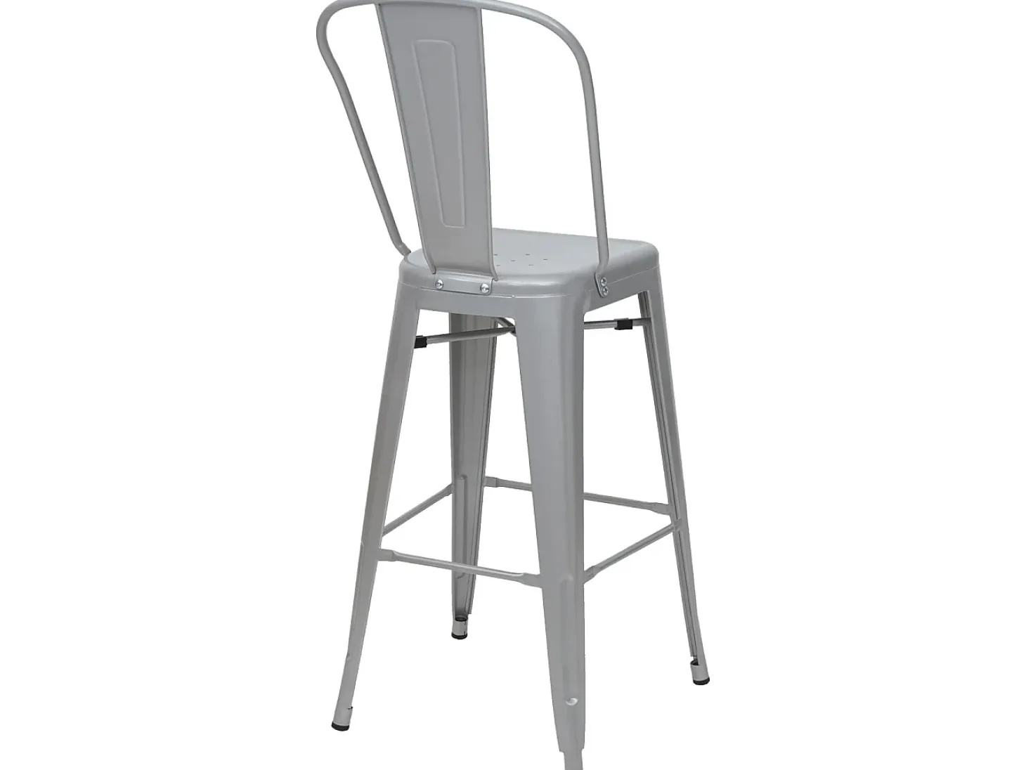 Taburete de bar metálico MCW-A73, gris