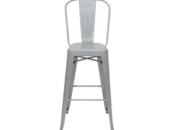Taburete de bar metálico MCW-A73, gris
