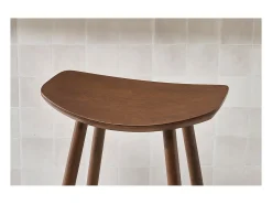 Taburete de bar moderno nogal 72cm DEMORY