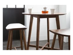 Taburete de bar moderno nogal 72cm DEMORY
