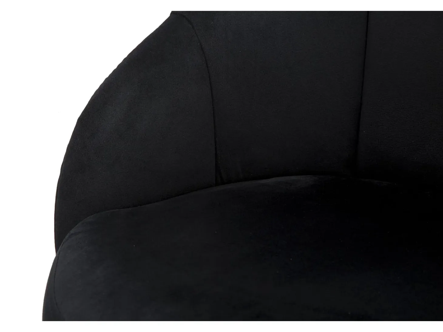 Taburete de bar para cocina en terciopelo con patas de madera negras y doradas h80cm Prague - Negro