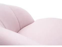 Taburete de bar para cocina en terciopelo con patas de madera negras y doradas h80cm Prague - Rosa