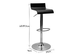 Taburete de bar SURF color negro