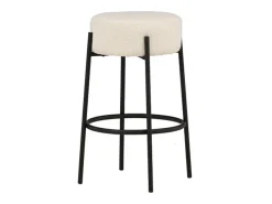 Taburete de bar Tucson altura 70cm, color blanco.