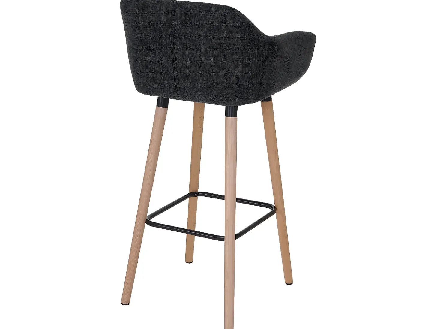 Taburete de bar Vaasa T381, textil, gris oscuro