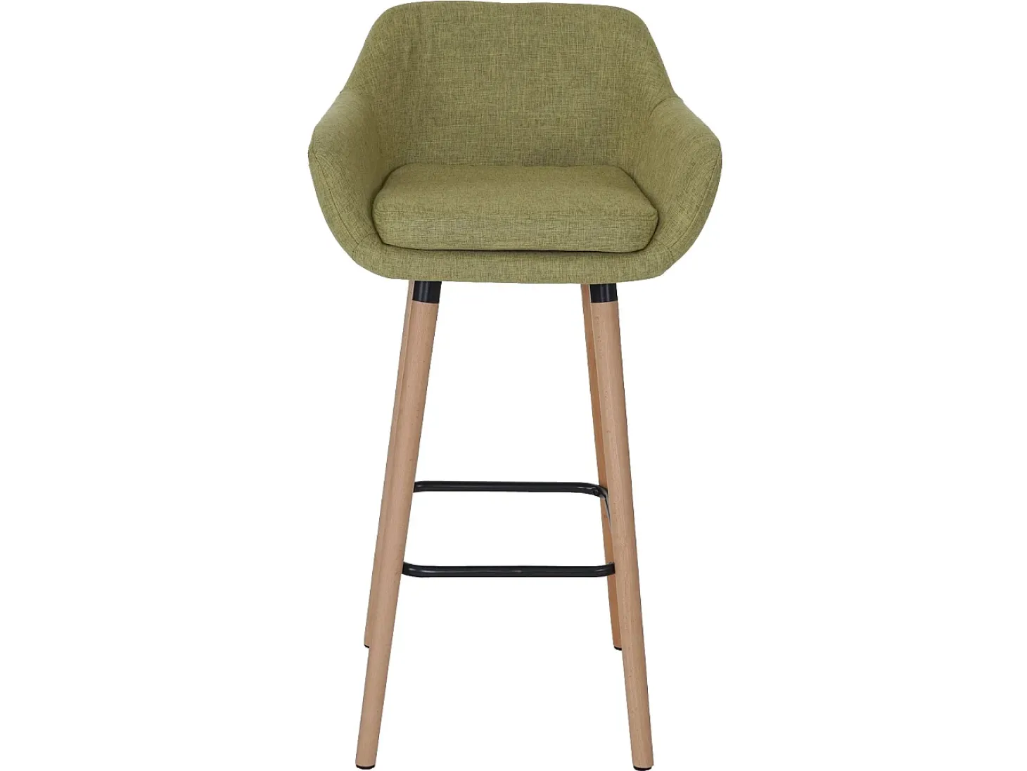 Taburete de bar Vaasa T381, textil, verde claro