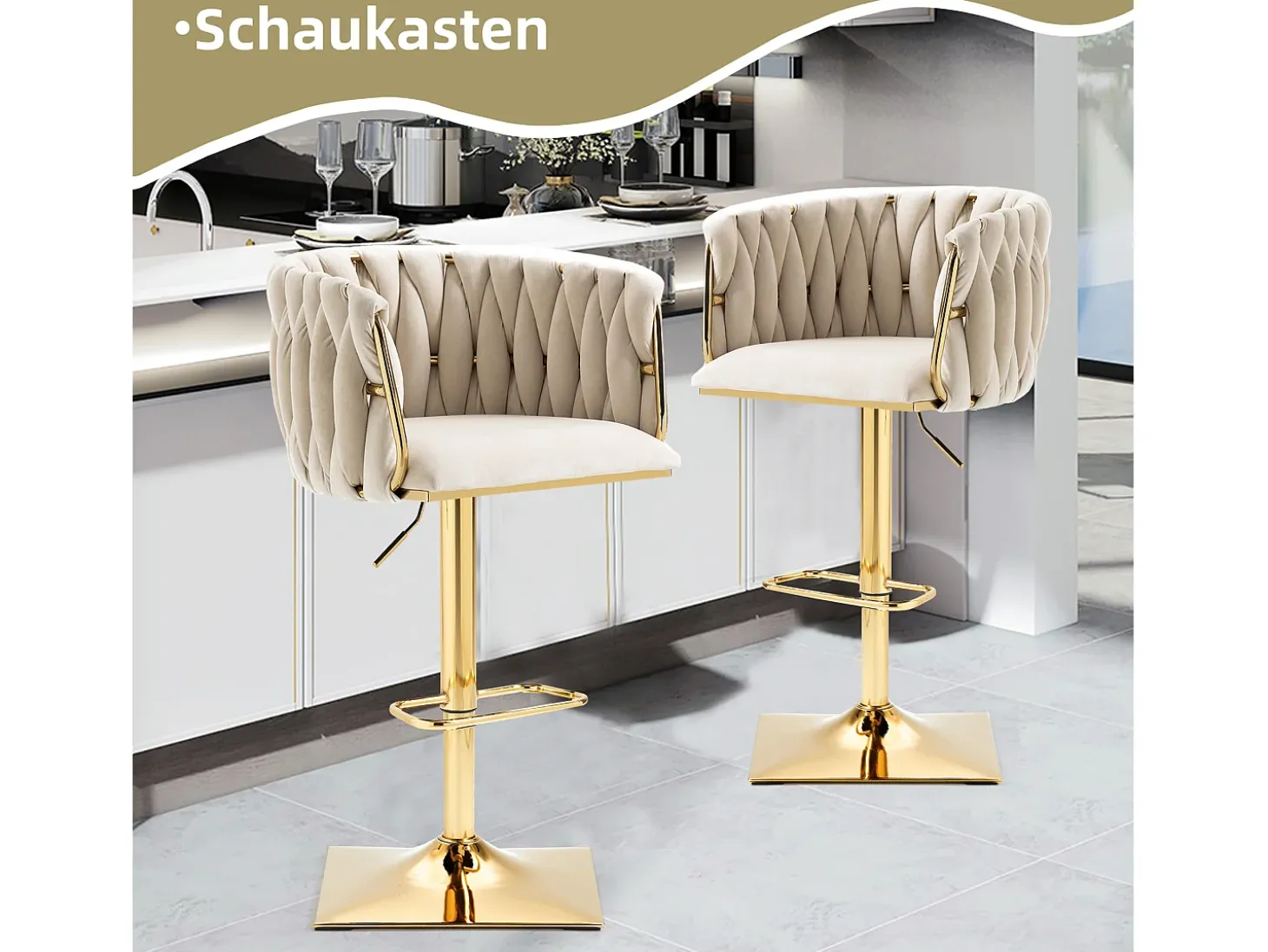 Taburete de bar vintage con respaldo y reposapiés, altura de mostrador, silla de comedor para isla de cocina, bar (53 x 51 x 87 cm)