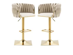 Taburete de bar vintage con respaldo y reposapiés, altura de mostrador, silla de comedor para isla de cocina, bar (53 x 51 x 87 cm)