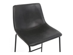 Taburete de bar vintage PU negro 73cm lote de 2 NEW ROCK