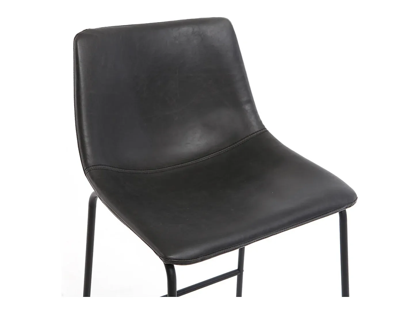 Taburete de bar vintage PU negro 73cm lote de 2 NEW ROCK