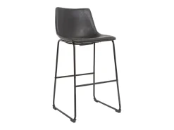 Taburete de bar vintage PU negro 73cm lote de 2 NEW ROCK