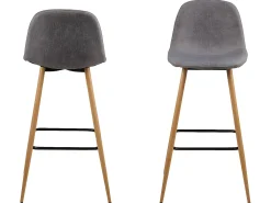 Taburete de bar Willy en gris claro.