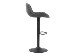 Taburete de bar ZENA – Estilo vintage – PU gris – Asiento cómodo y diseño