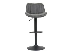 Taburete de bar ZENA – Estilo vintage – PU gris – Asiento cómodo y diseño