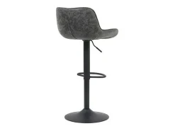 Taburete de bar ZENA – Estilo vintage – PU gris – Asiento cómodo y diseño