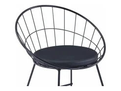 Taburete de barra de cocina 2 unidades cuero sintético negro