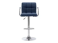 Taburete de barra de cocina de tela azul