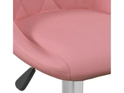 Taburete de cocina 2 unidades de terciopelo rosa