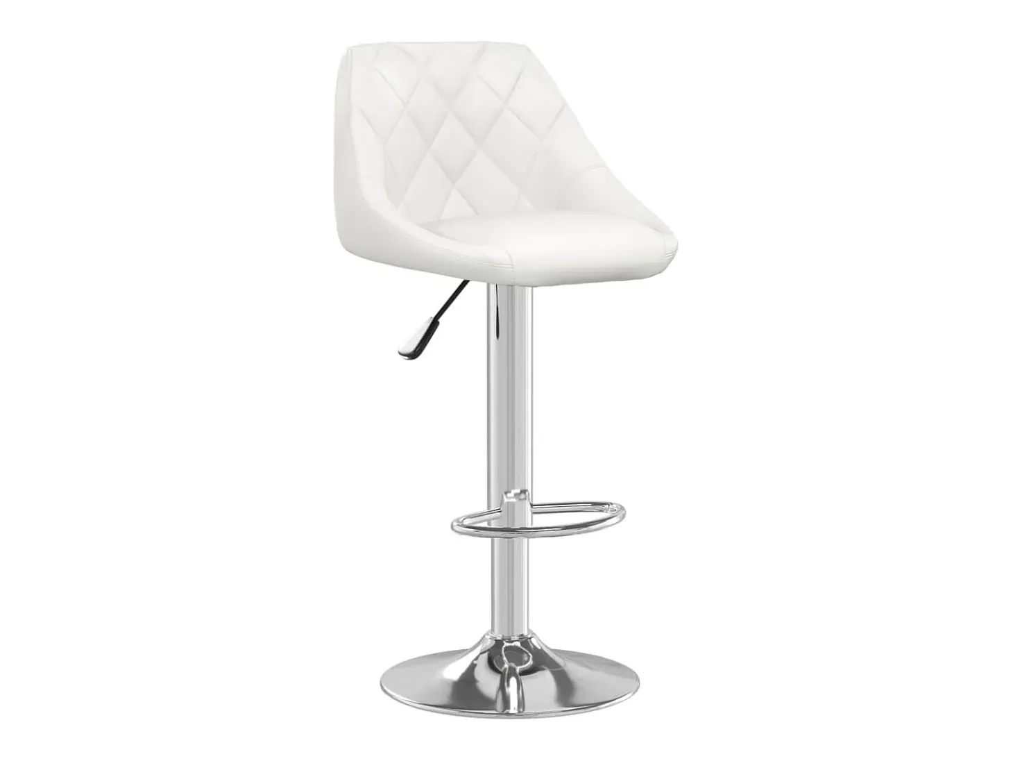 Taburete de cocina cuero sintético blanco