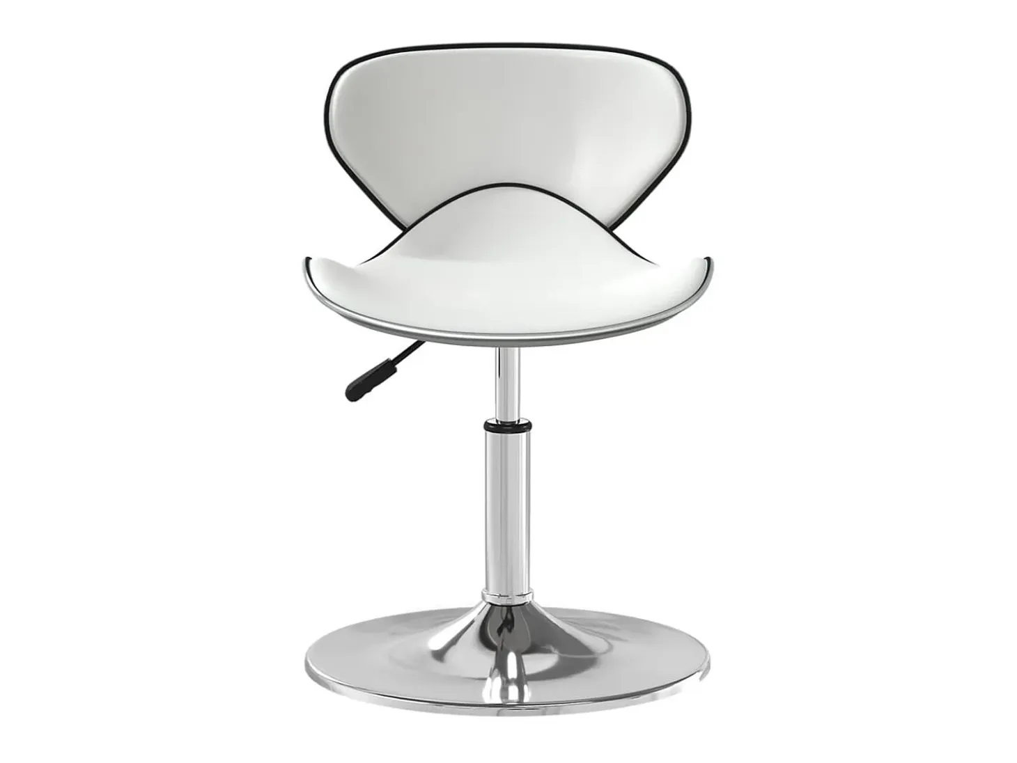 Taburete de cocina cuero sintético blanco ES44892