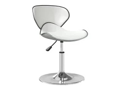Taburete de cocina cuero sintético blanco ES44892