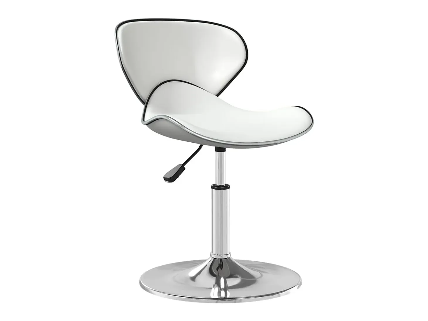 Taburete de cocina cuero sintético blanco ES44892